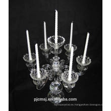 agradable hloder vela de cristal decorativa para la boda y decoración del hogar